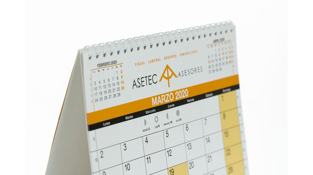Calendario personalizado, imagen de detalle